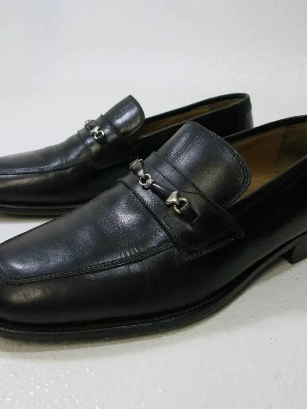 Bostonian Horse Bit Leather Dress Loafers Men's Shoes Formal Footwear Italy 9 M